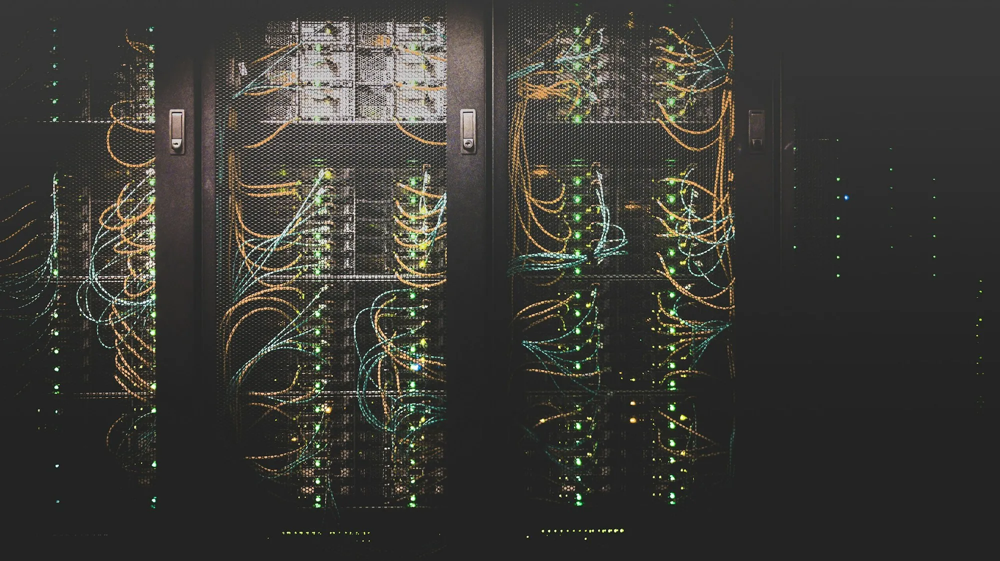 Data-center server racks with patch cabling