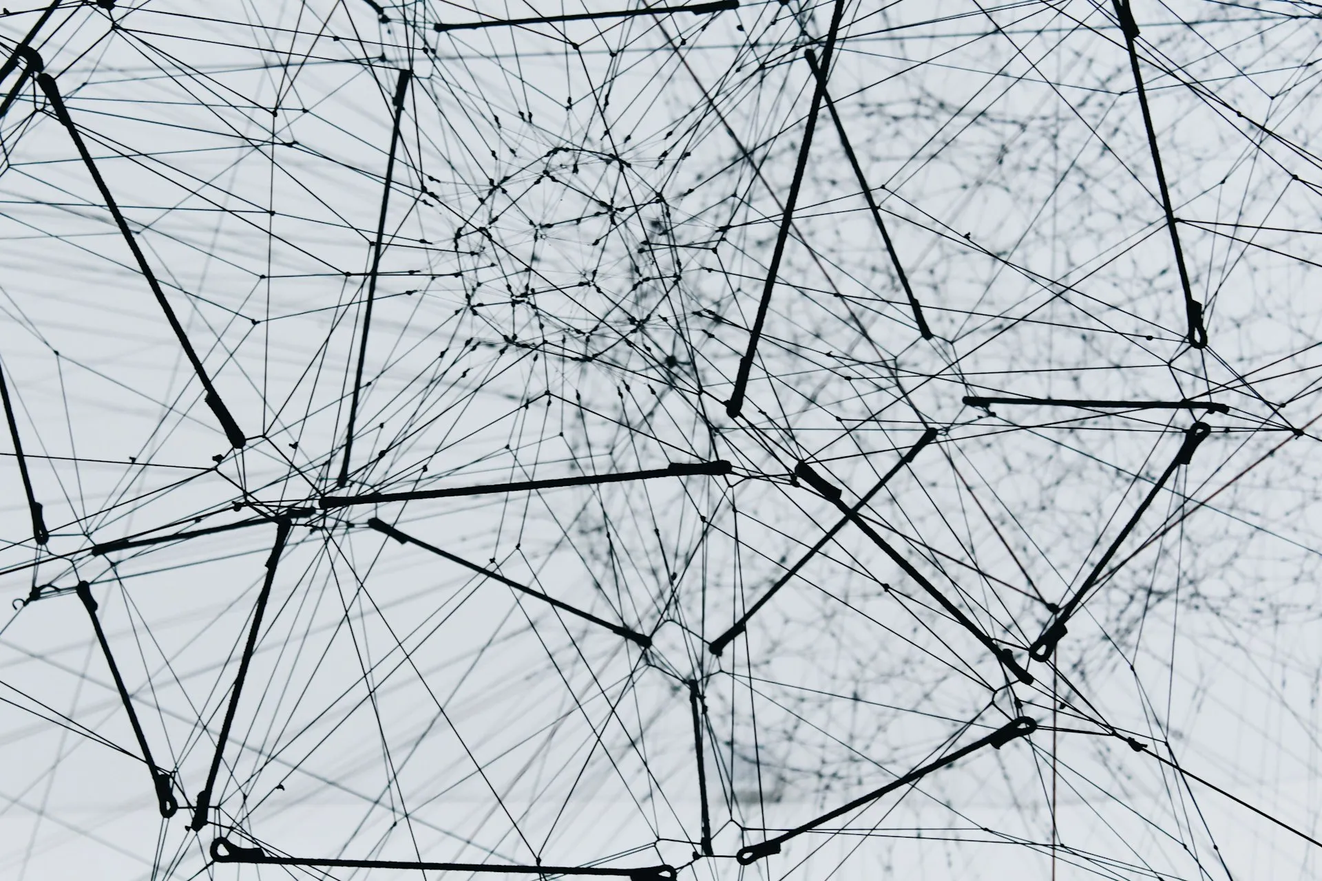 Abstract data mesh representing AI detection