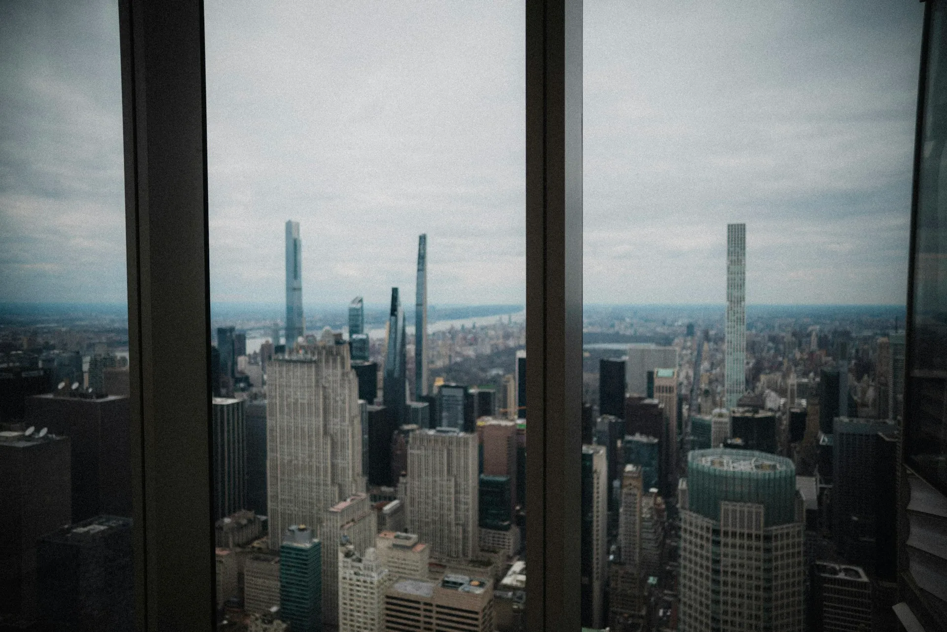 Midtown Manhattan towers seen from an office window