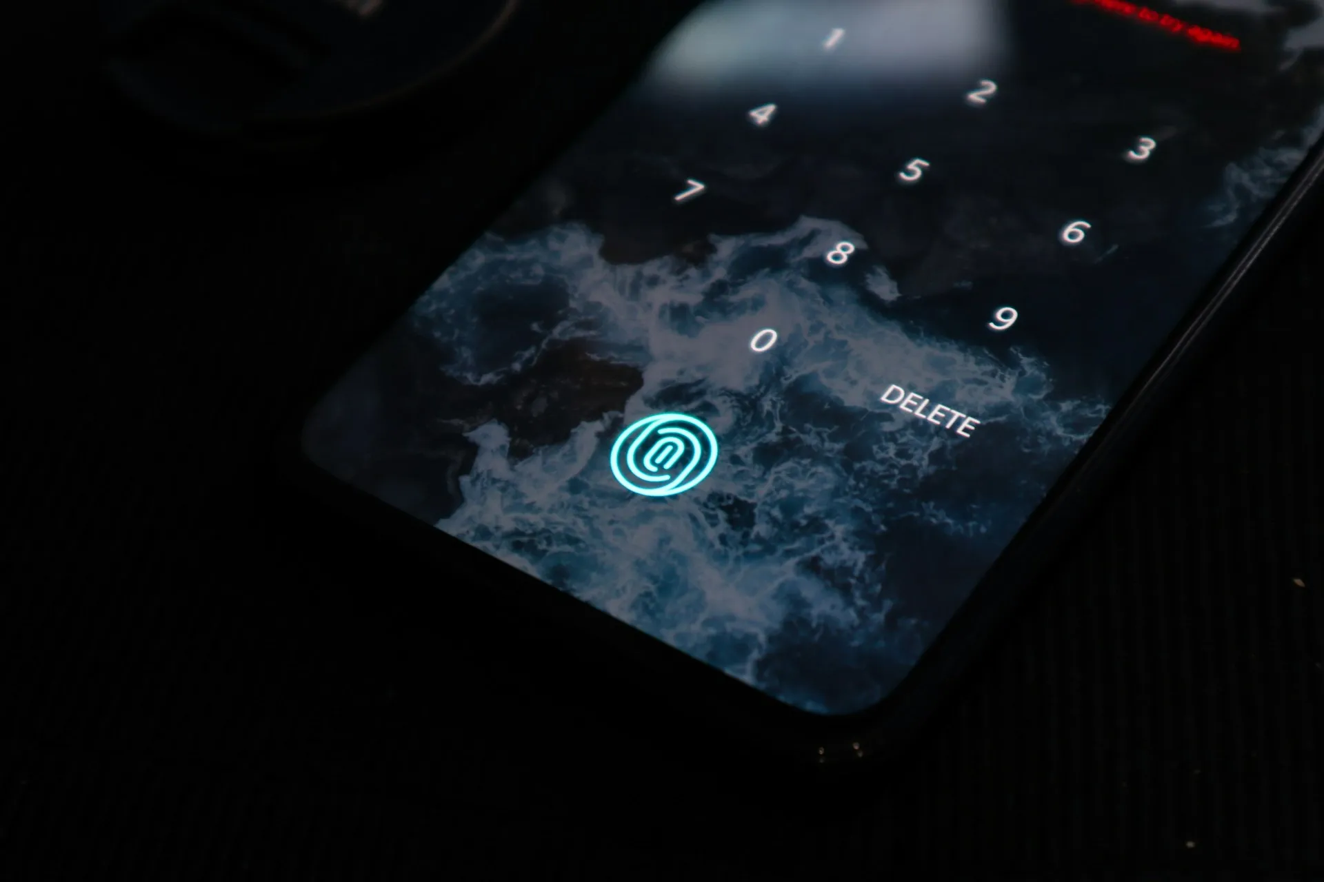 Fingerprint sign-in prompt on a smartphone