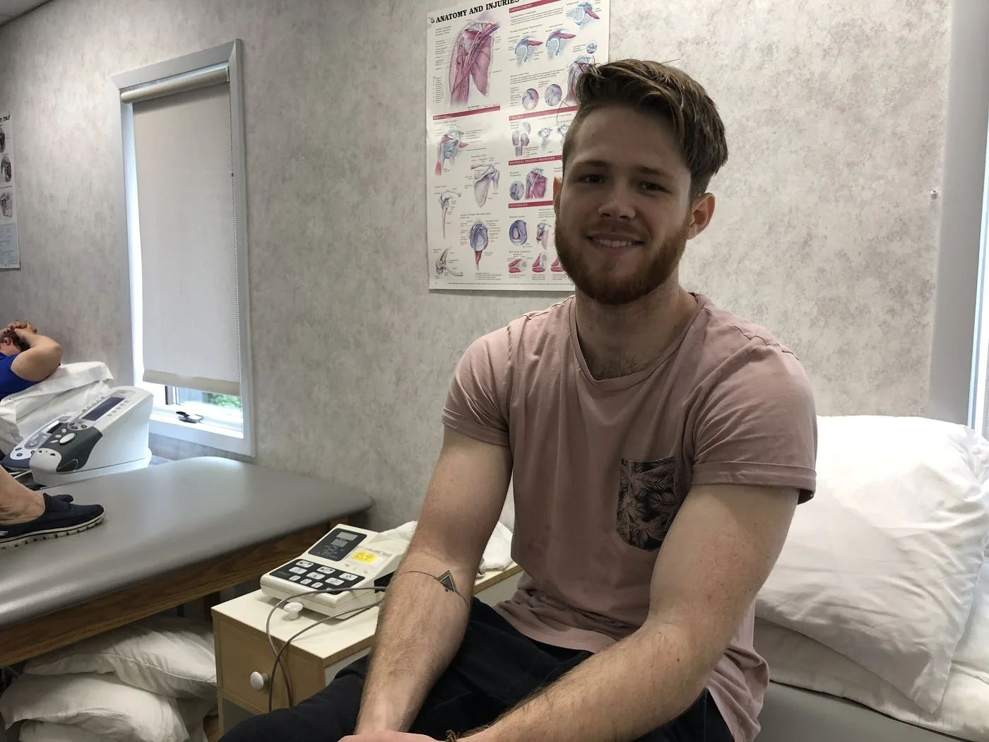 Smiling patient at the clinic
